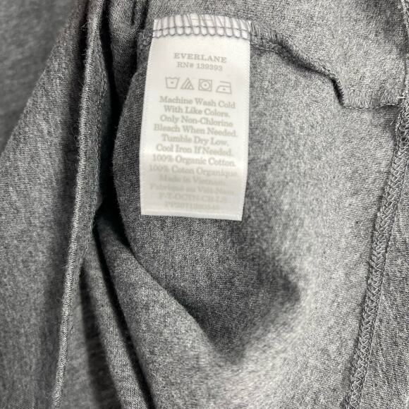 Everlane Organic Cotton Crewneck Long Sleeve Tee Gray Women's XXS NWOT - Picture 4 of 5